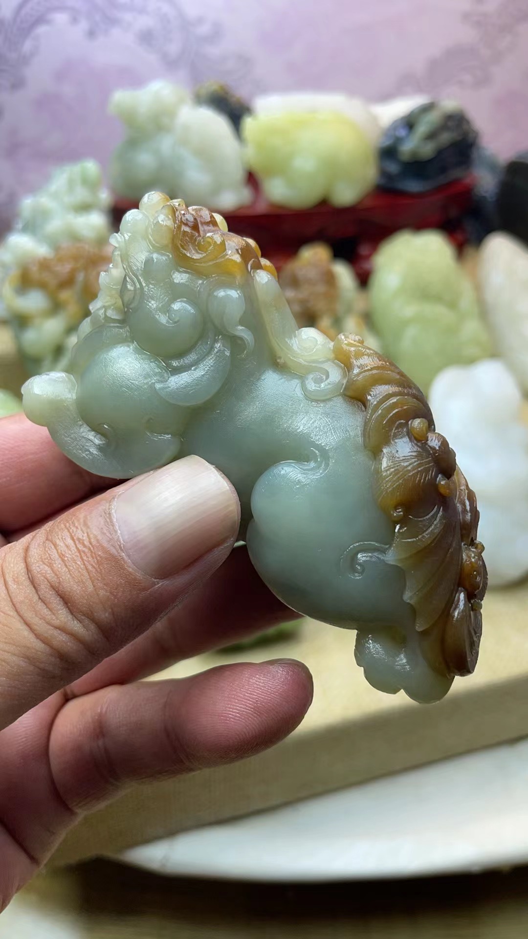 天然和田玉新疆且莫料貔貅