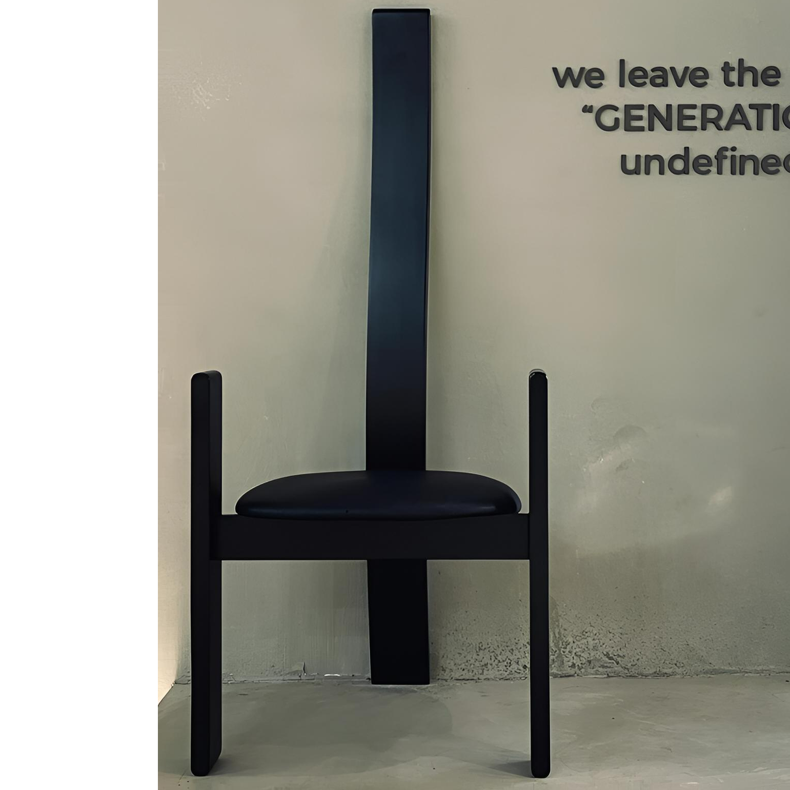 中古Vintage实木椅子丹麦设计师款黑色高背餐椅侘寂风异形扶手椅