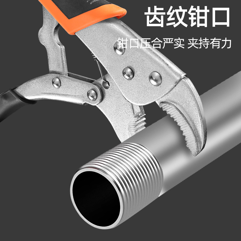 重型大力钳圆嘴大力钳 重型耐用防滑圆口C型大力钳钳类工具