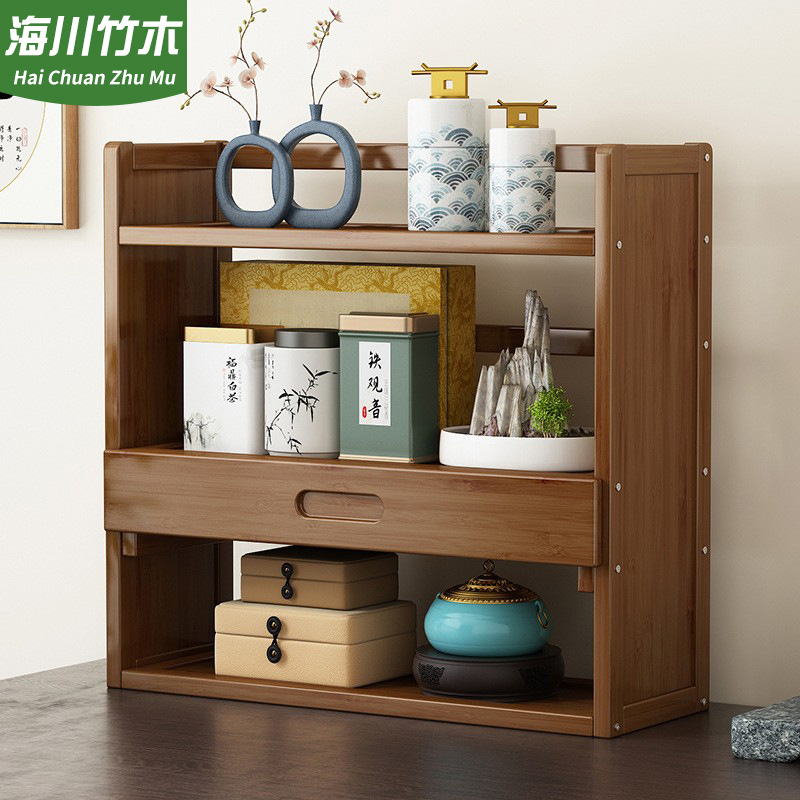 桌面书架多层家用儿童绘本架小型收纳整理置物架网红办公桌小书柜