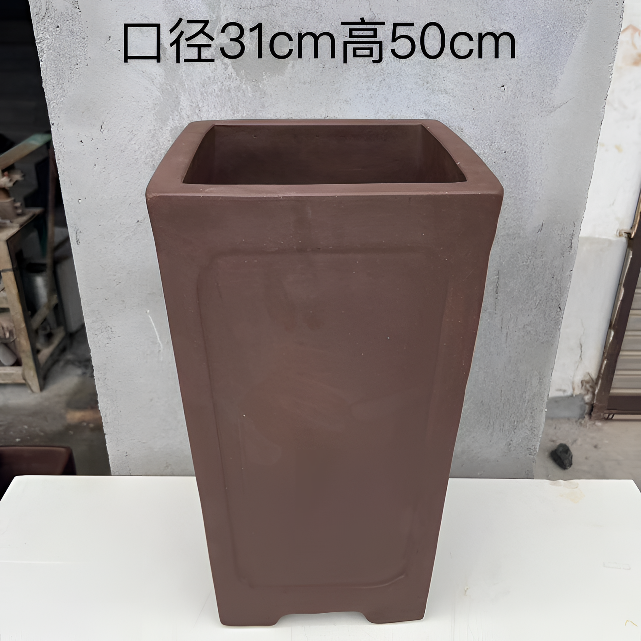 宜兴紫砂花盆葵面千筒