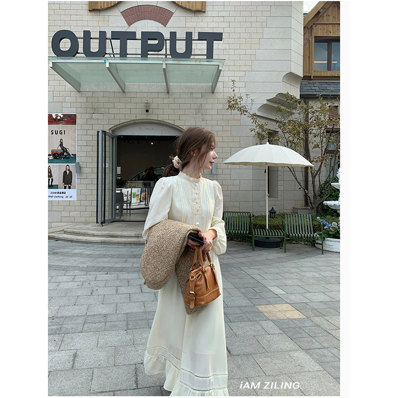 ◤赫拉小姐◥秋季百搭设计感连衣裙法式纯色连衣裙 L09925Z34