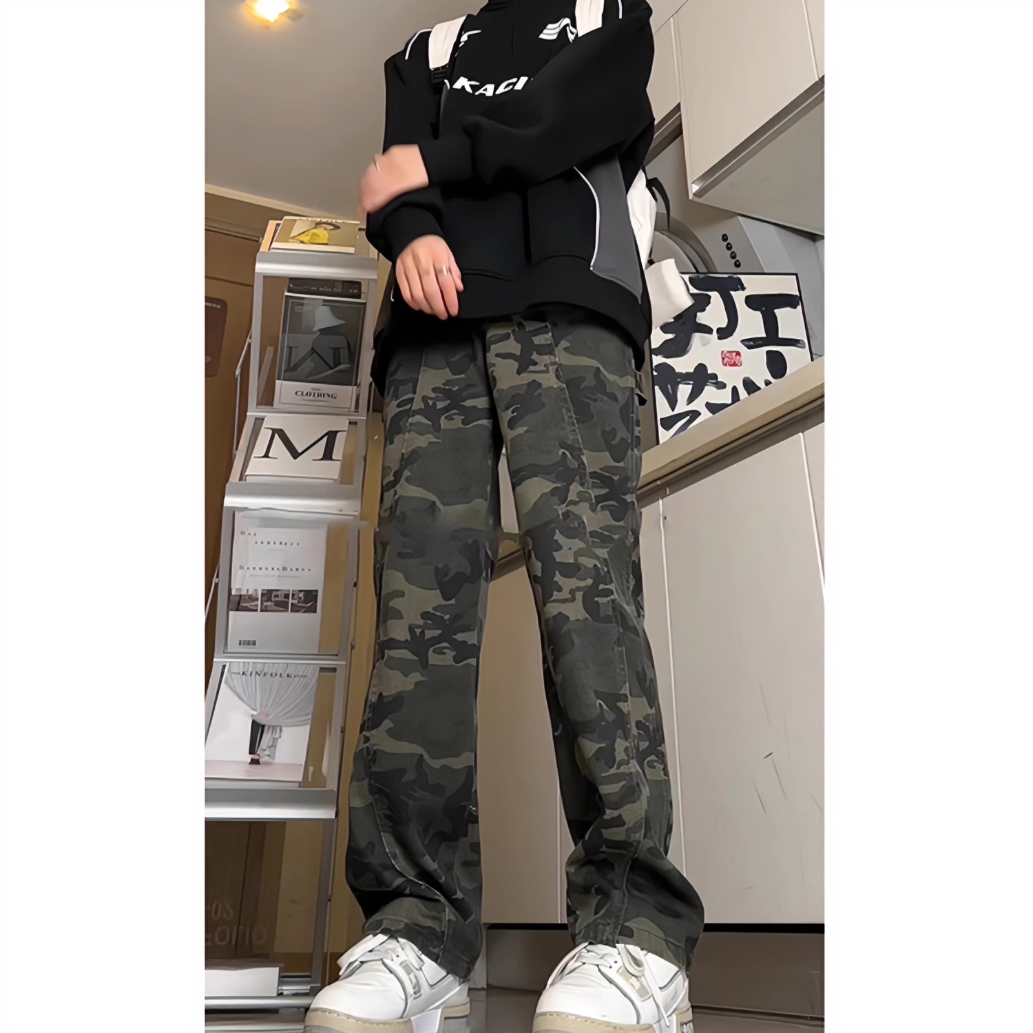 美式复古迷彩裤男款秋冬加绒cleanfit双膝卡哈特伐木裤b01工装裤