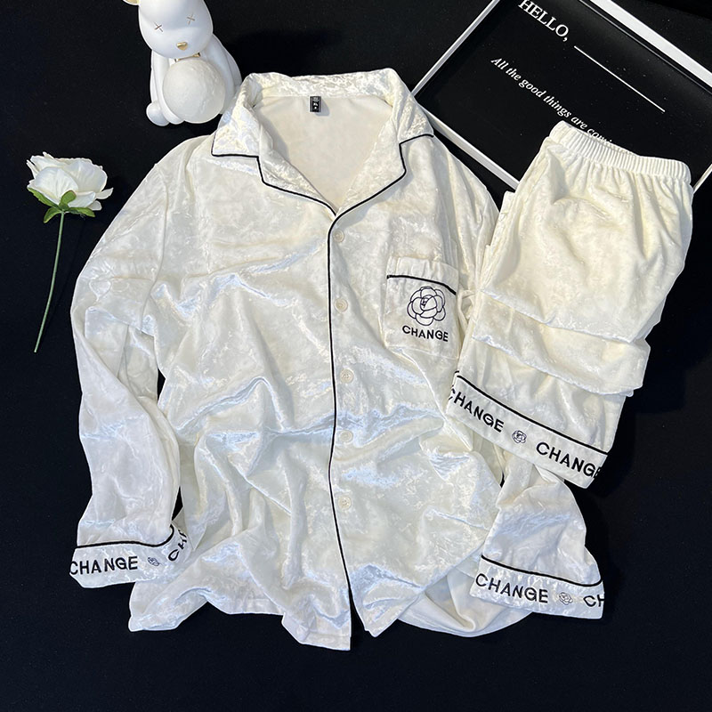 Sifuma/斯服玛《情侣山茶花》秋冬睡衣女款爆款2025新款长袖金丝绒