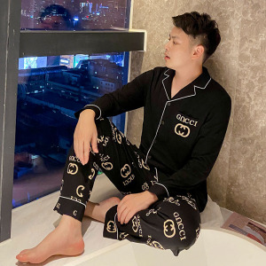 春秋纯棉长袖长裤睡衣家居服两件套装