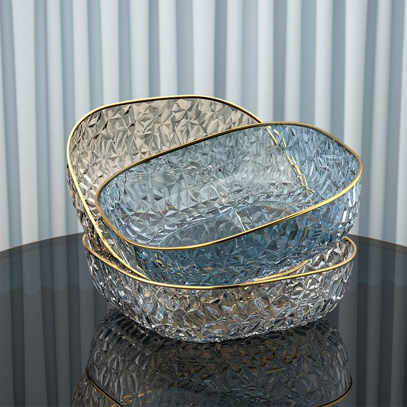 高级水果盘家用客厅果盘轻奢水果盆高颜值零食盘子沙拉碗塑料B055