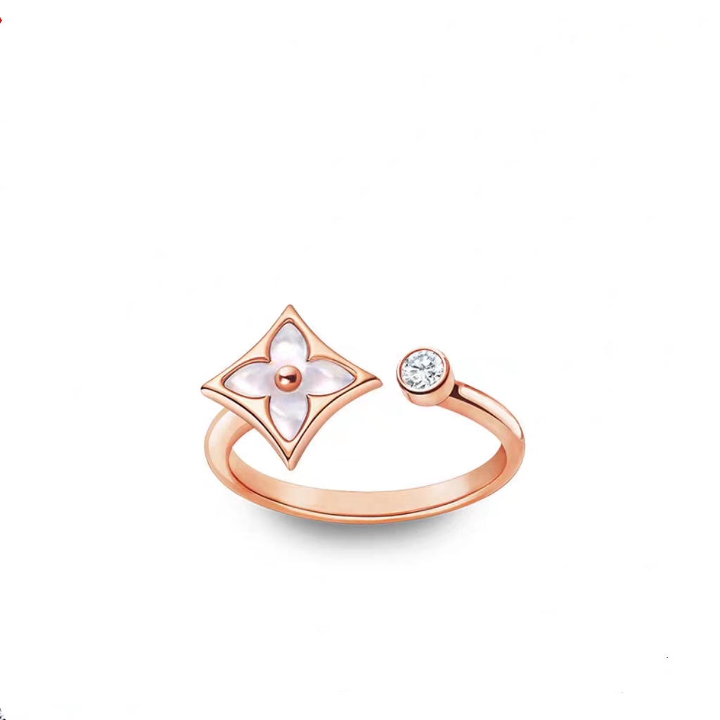 铜合金贝壳戒指 时尚轻奢设计师款戒指~7063B