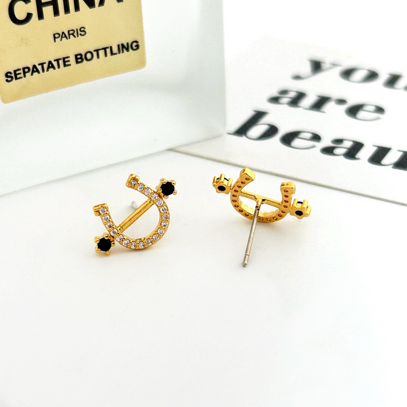 铜合金耳饰 时尚轻奢设计师款耳钉~6261