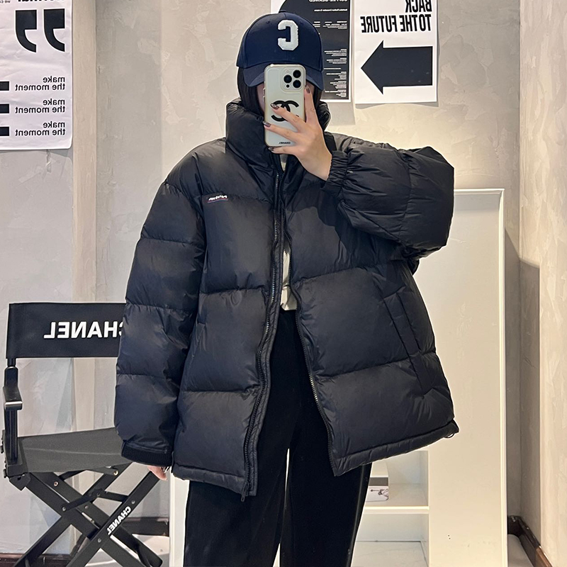 韩品鸟羽绒服男女同款面包服短款潮牌宽松显瘦学生抗寒保暖外套