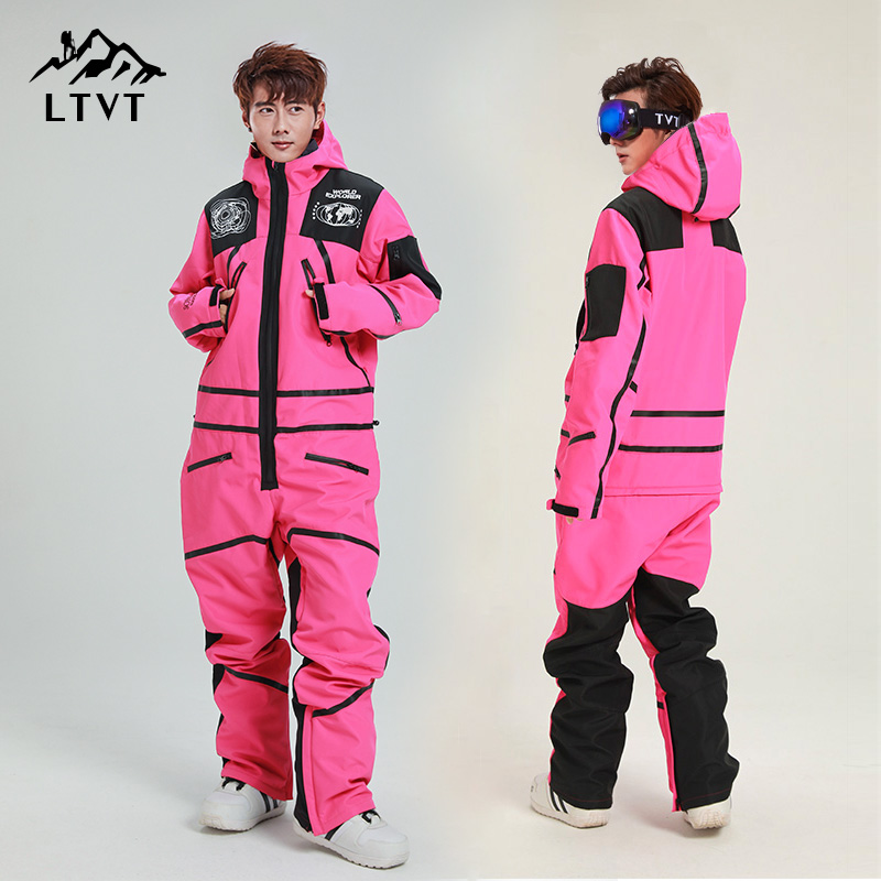 2026新款专业连体滑雪服套装男单板滑雪衣女加厚情侣滑雪服全套