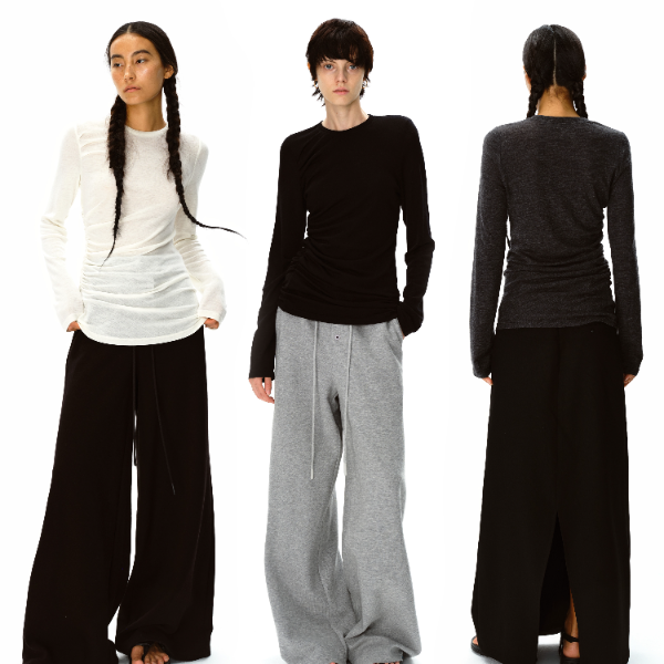 Northbutsouth圆领修身抽褶上衣