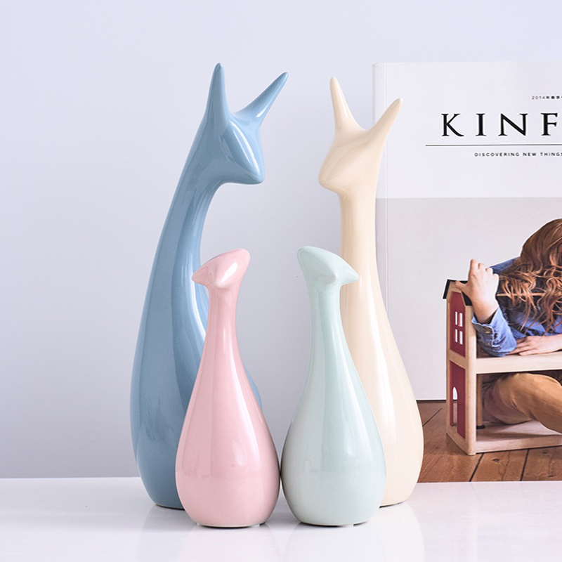 现代简约装饰品房间小摆设创意家居饰品客厅酒柜电视柜动物摆件