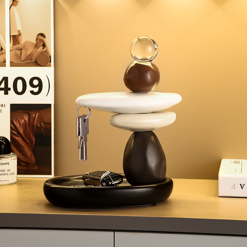 时来运转入户玄关钥匙收纳摆件家居客厅酒柜电视柜装饰品桌面摆设