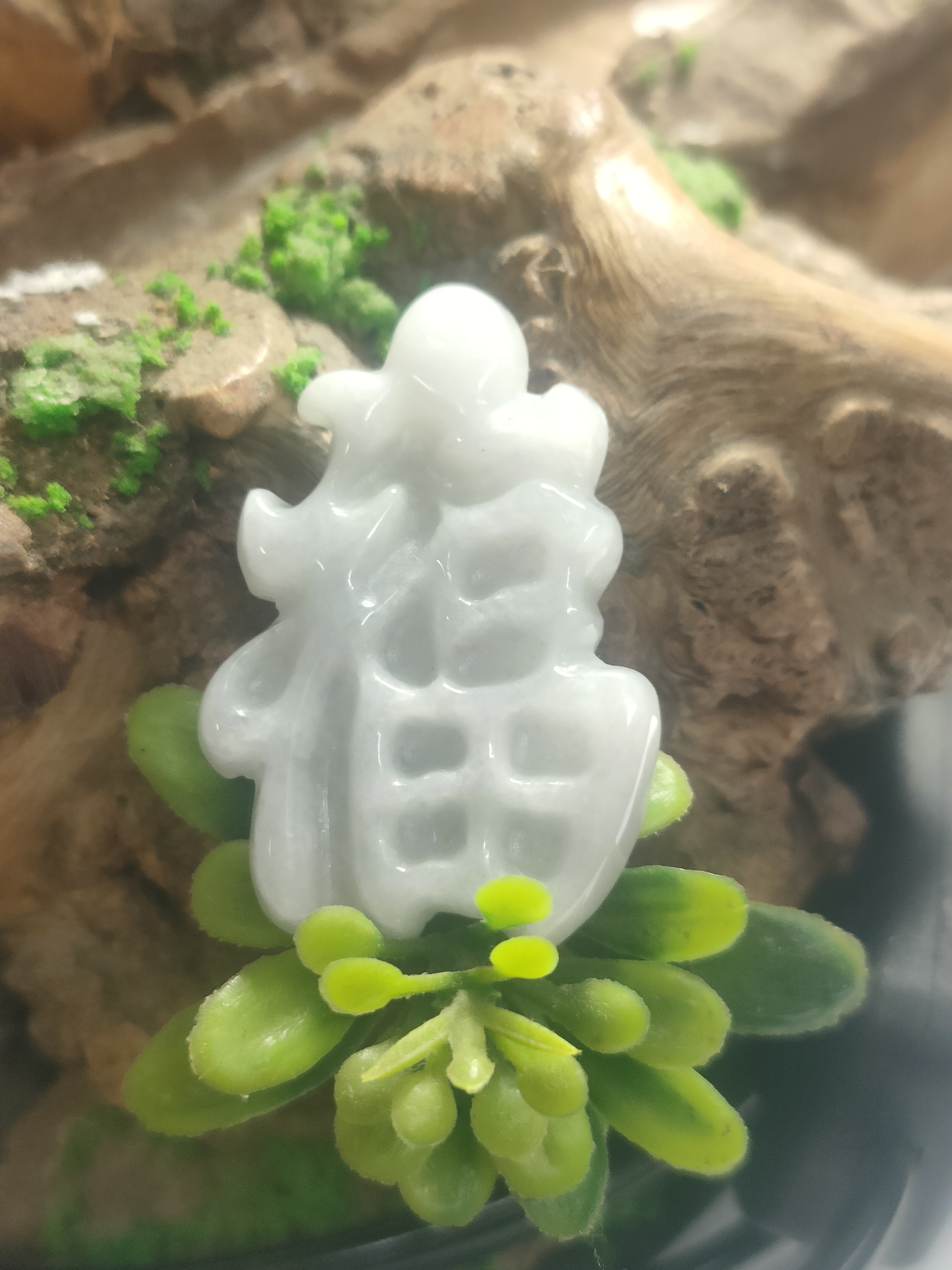 天然缅甸翡翠a货，福字，寓意福气满满