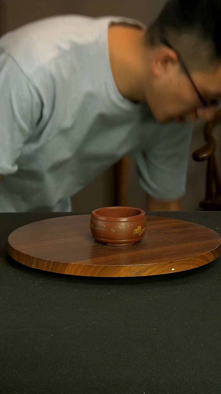 【闪购商品】紫砂20CM以下6.5*3.5铁画轩小鼓盆