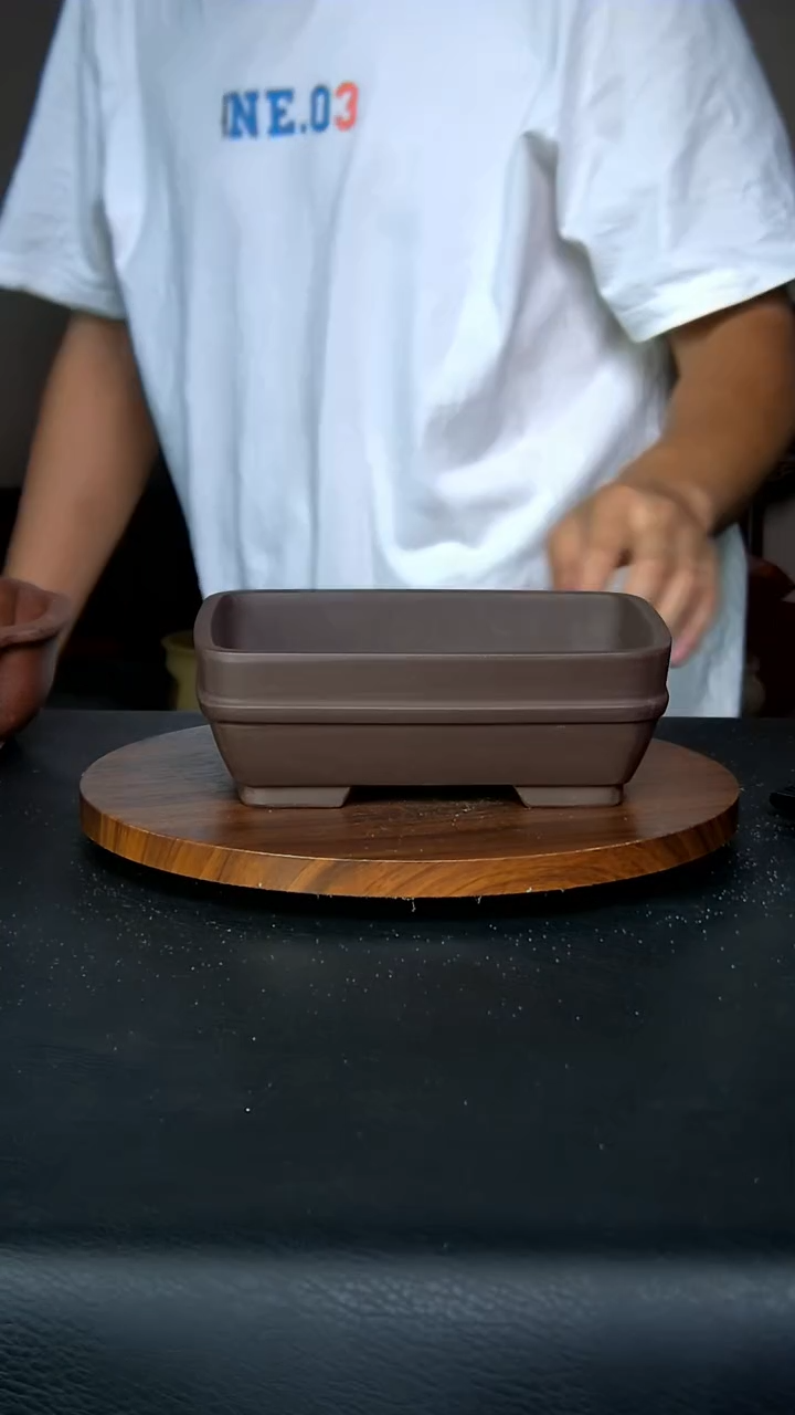 【闪购商品】紫砂20CM以下19.5*15*5.4紫泥带腰线马槽