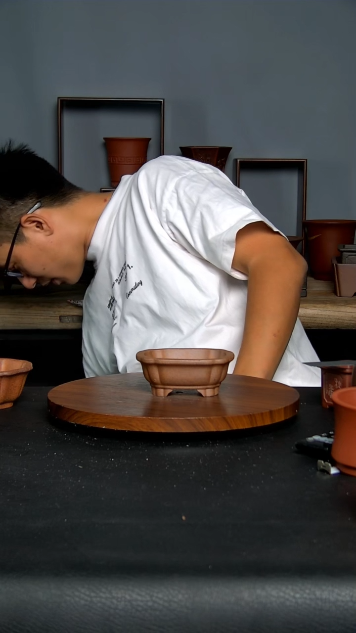 【闪购商品】紫砂20CM以下柴烧海棠马槽9.5*7.5*3