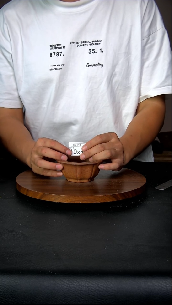 【闪购商品】紫砂20CM以下10*4柴烧莲花碗盆