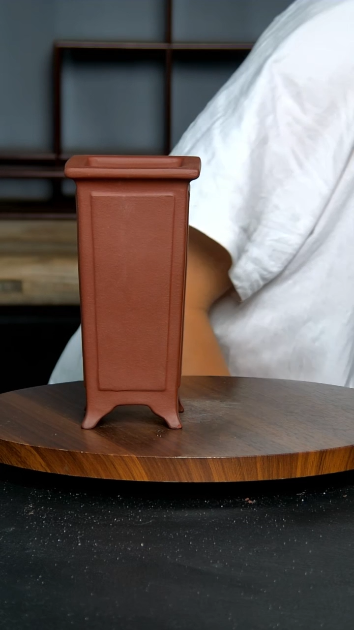 【闪购商品】紫砂20CM以下红泥奎面签筒6.5*15