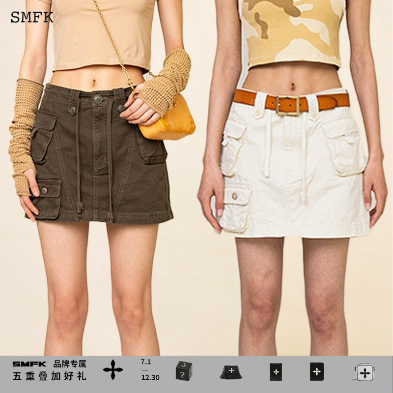 SMFK流浪工装短裙 DS004GR 夏季休闲辣妹高腰包臀显瘦短裙 5款