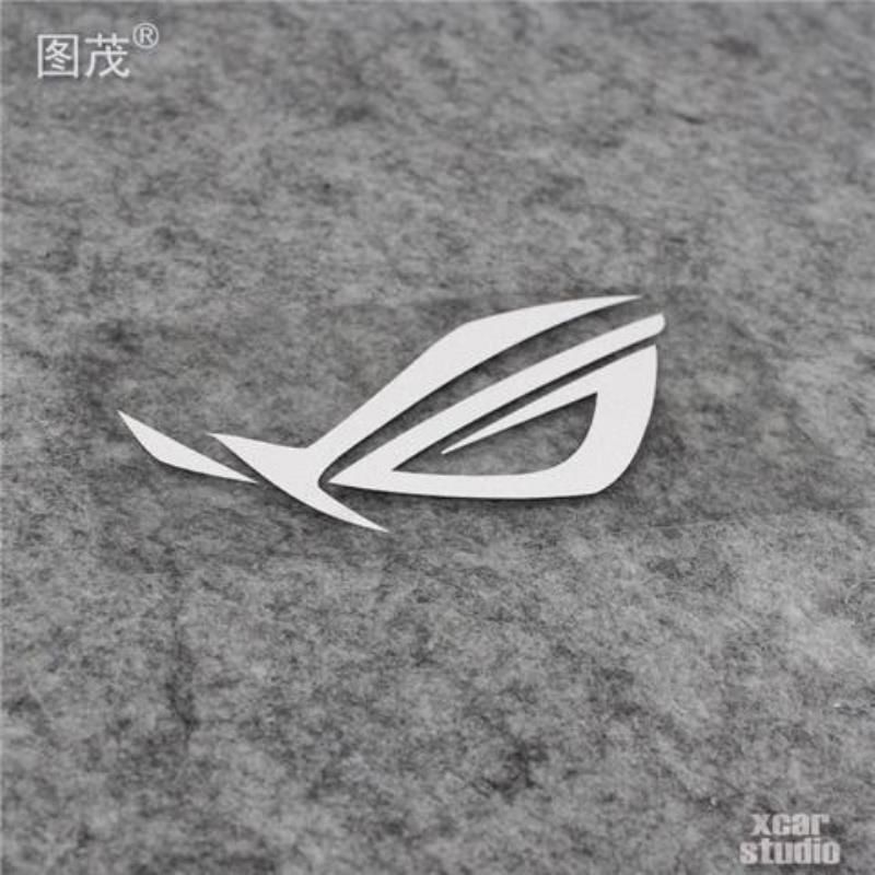 华硕ROG败家之眼爱好者专用镭射电脑贴纸防水防晒镂空雕刻版反光