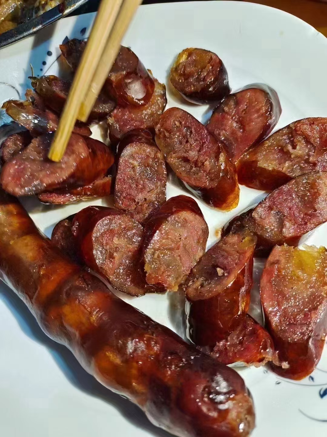 农家土猪烟熏香盐腊肠