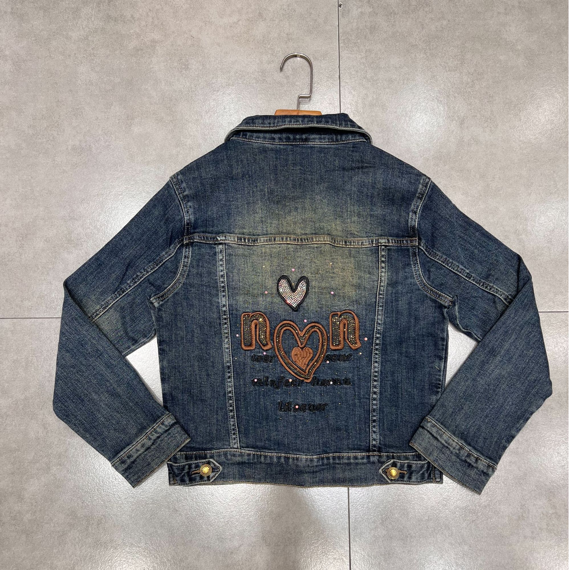 【廷轩】1082秋装新款欧货时尚个性休闲弹性百搭女款牛仔外套显瘦