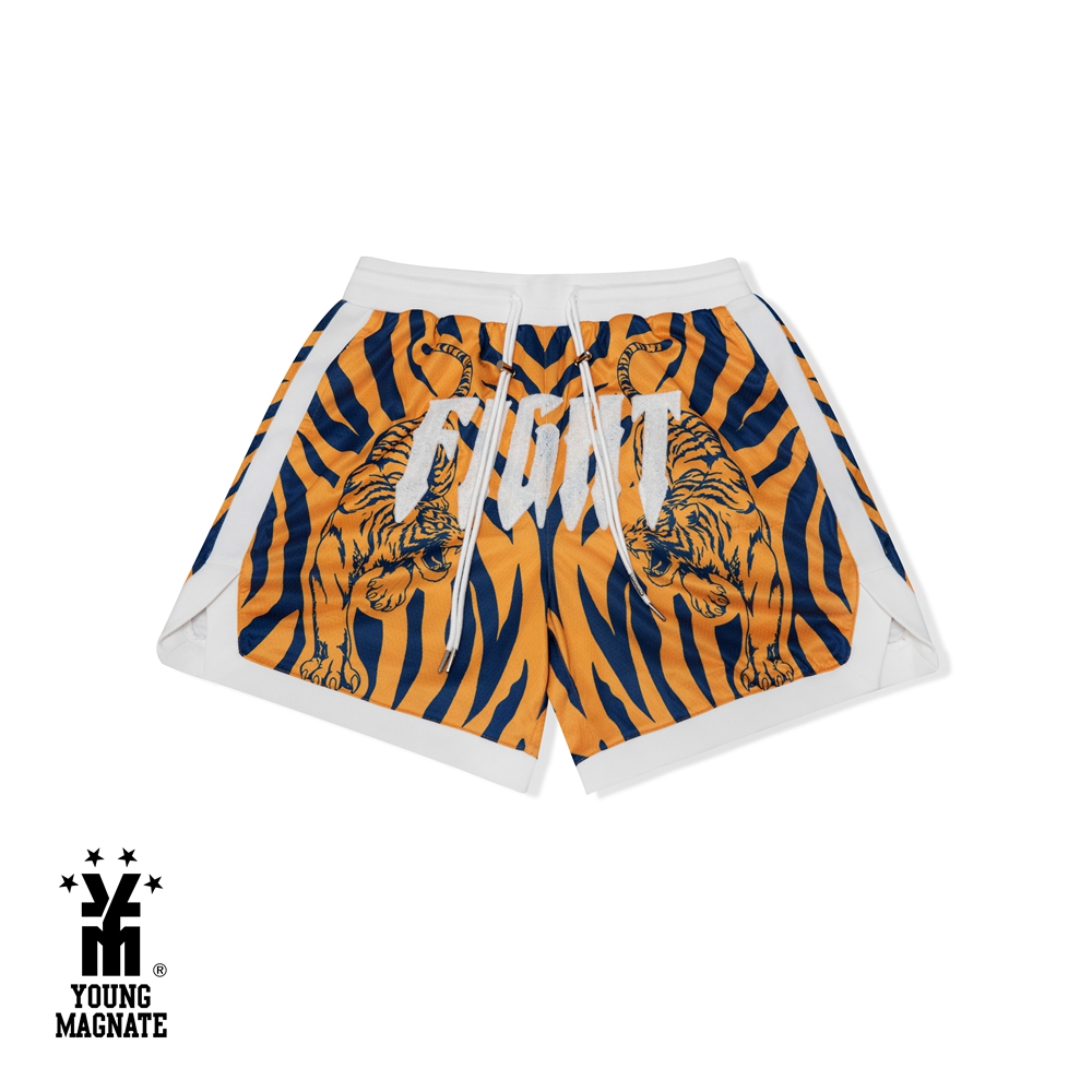 YM夏季【虎纹】【雪山】【彩星】【休假日】【暴富】毛巾绣运动休闲短裤