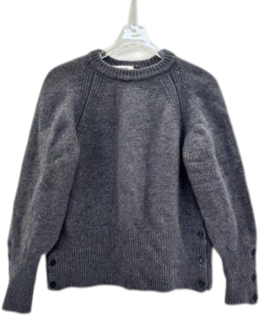 99新 THOMBROWNE TB00761 背后纽扣羊毛针织毛衣灰色2码