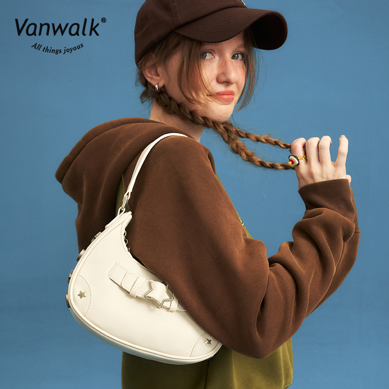 VANWALK旗舰店 女包高级感腋下包时尚百搭通勤手提包复古单肩包潮