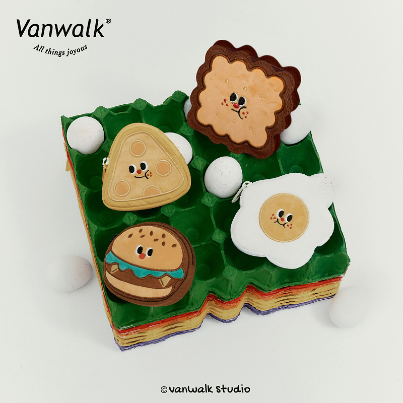 VANWALK面包屋  自制迷你卡通零钱包创意书包可爱挂件钥匙收纳包