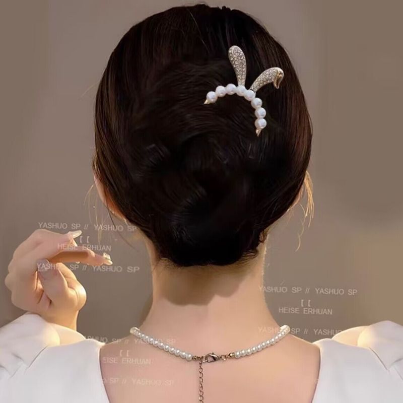 哈韩宅物U型发簪女新中式古风盘发神器簪子U型发钗