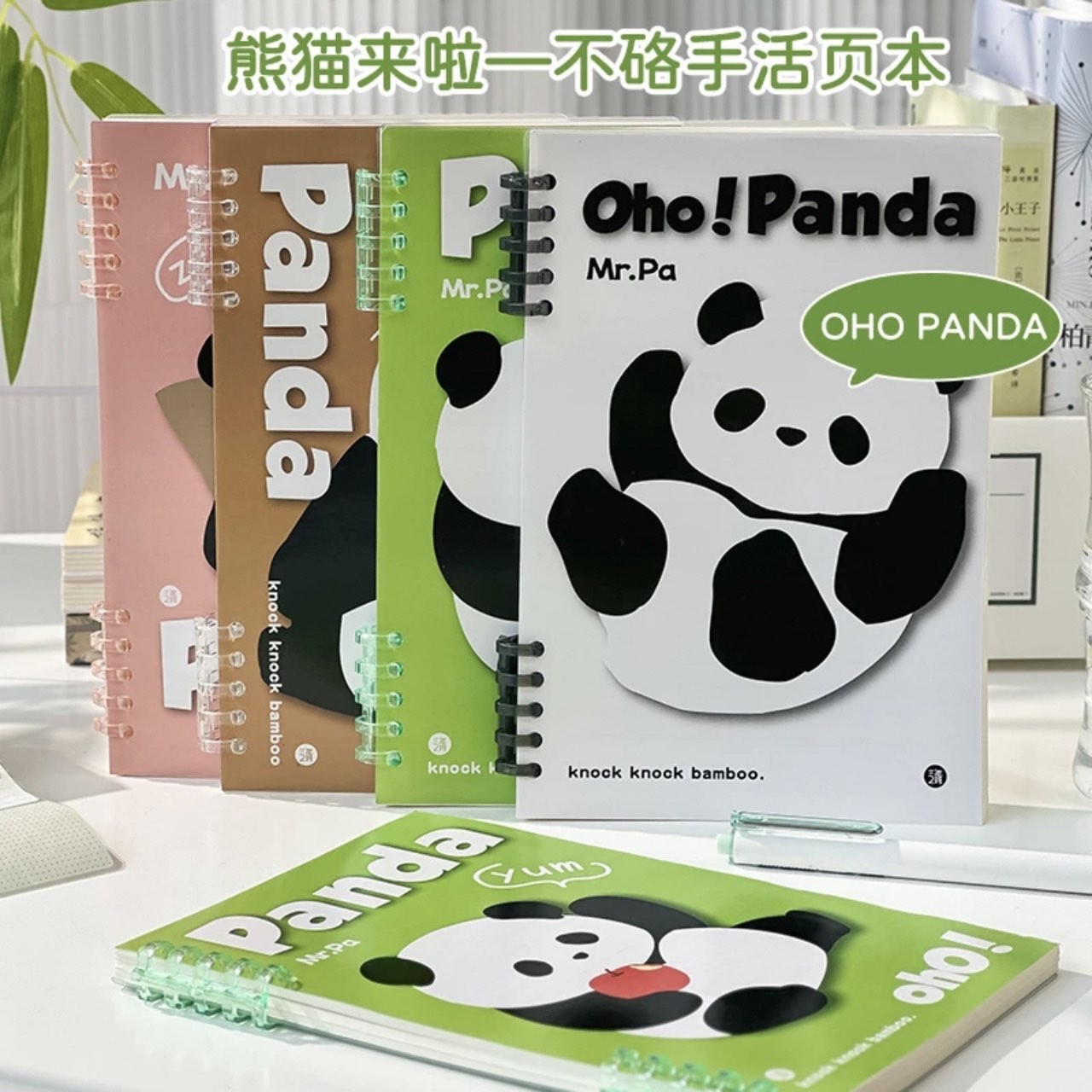 三年二班b5熊猫来啦不硌手活页本-元气-yqd1453
