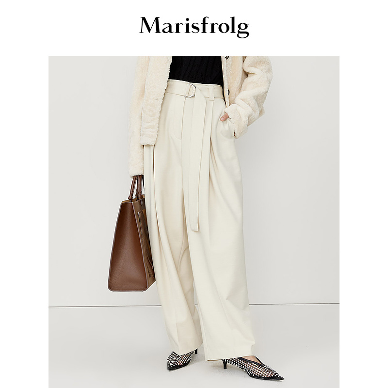 【冬姐精选】玛丝菲尔直筒时尚休闲百搭高腰裤子A1CX10055