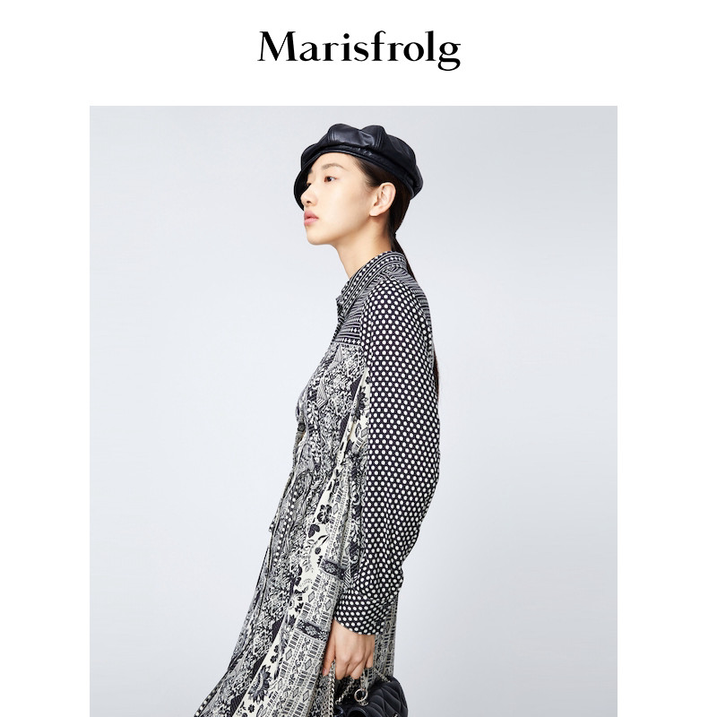 【达人专属】Marisfrolg玛丝菲尔千鸟格提花连衣裙针织