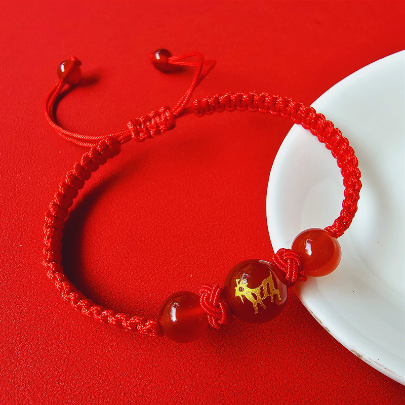 非金属布艺手链 12十二生肖红绳 祝福手链 成人儿童都可以佩戴