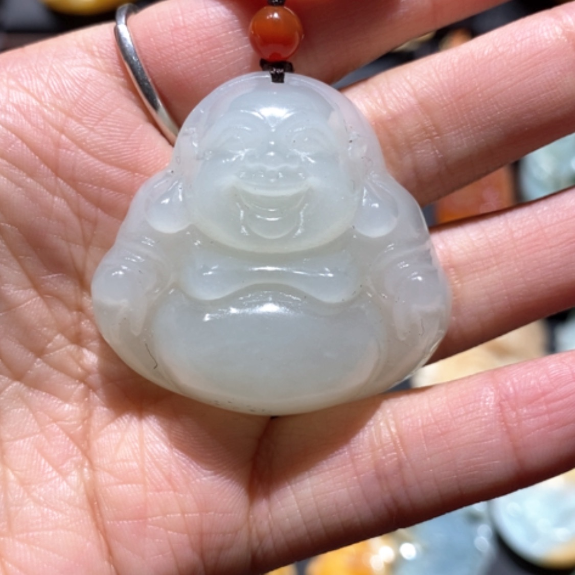 【闪购商品】蛇纹石玉颈饰合金
