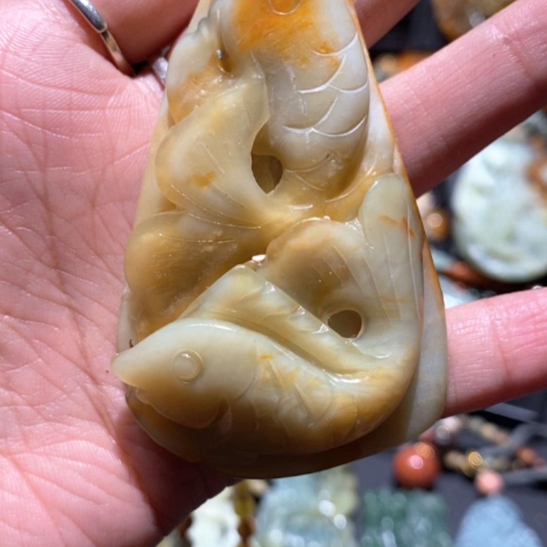 【闪购商品】蛇纹石玉颈饰合金