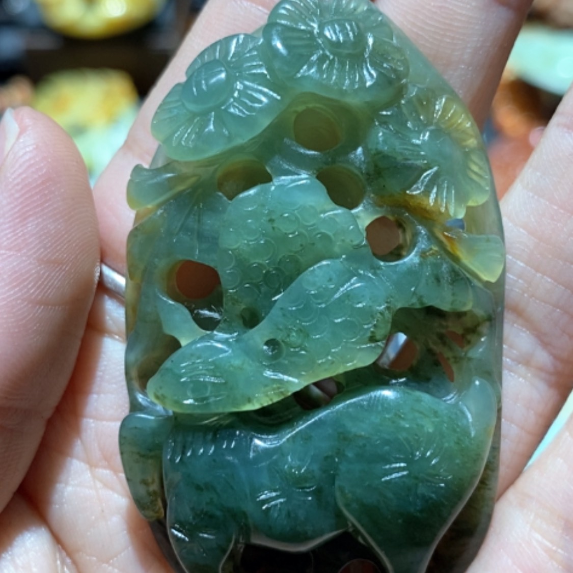 【闪购商品】蛇纹石玉颈饰合金