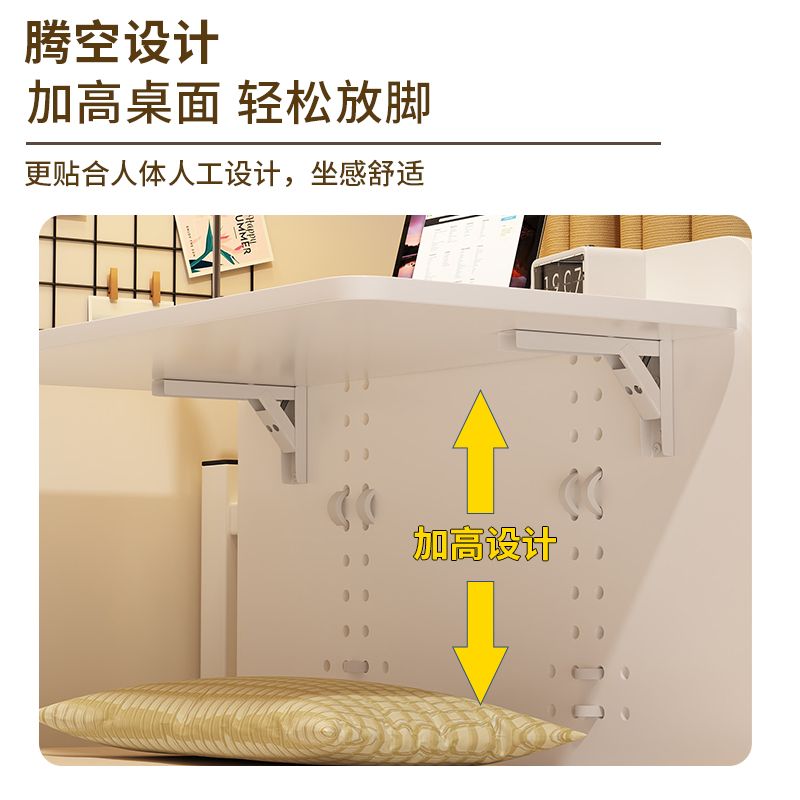 宿舍床上小桌子书桌电脑桌上铺下铺床边桌侧边悬空床上折叠学习桌