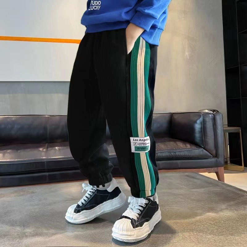 312176《现》小涵家玲姐优选韩版儿童男女款时尚加绒休闲裤卫裤