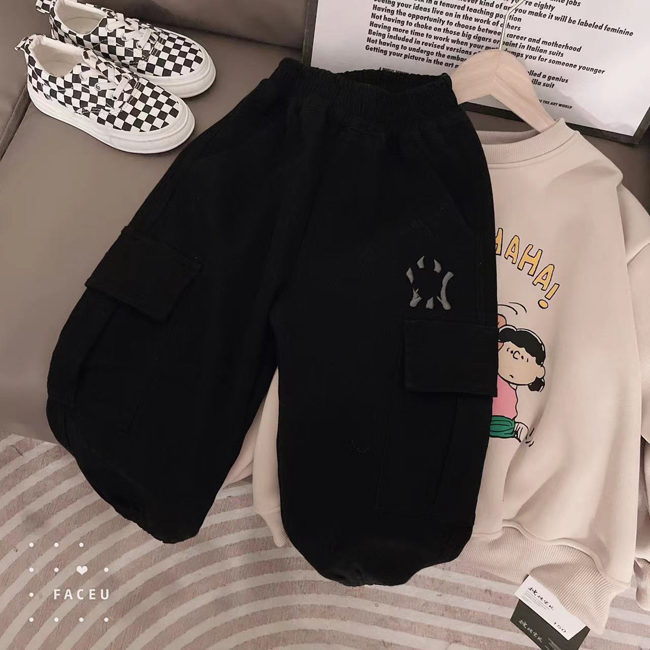 401127《现》玲姐精选秋冬款优选儿童男女洋气日常加绒工装休闲裤