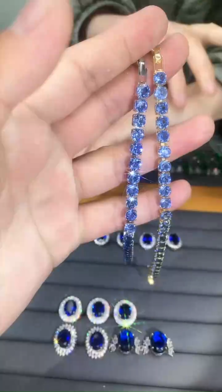 【闪购商品】坦桑石手链银S925镶嵌110