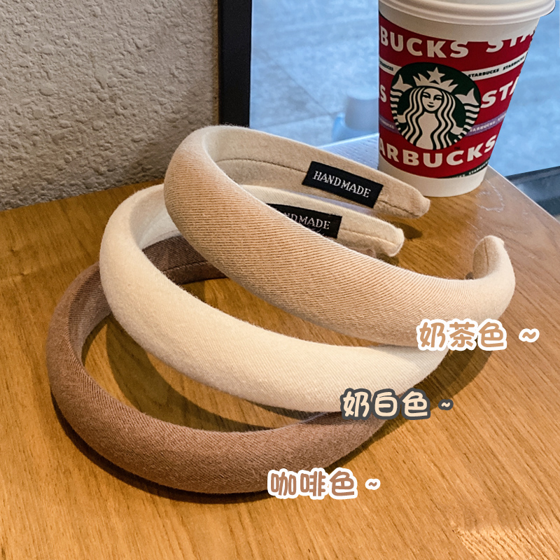 复古法式夏季高颅顶发箍头箍女网红海绵洗脸压发捆高级感轻奢发卡