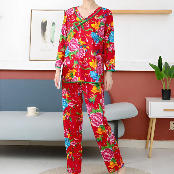 月半芊芊062睡衣睡裤两件套上衣裤子睡衣女套装网红时尚休闲百搭