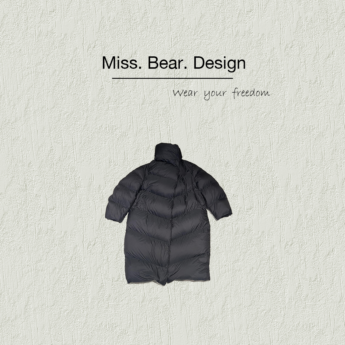 【MISS BEAR DESIGN】泡芙长款鹅绒保暖羽绒服