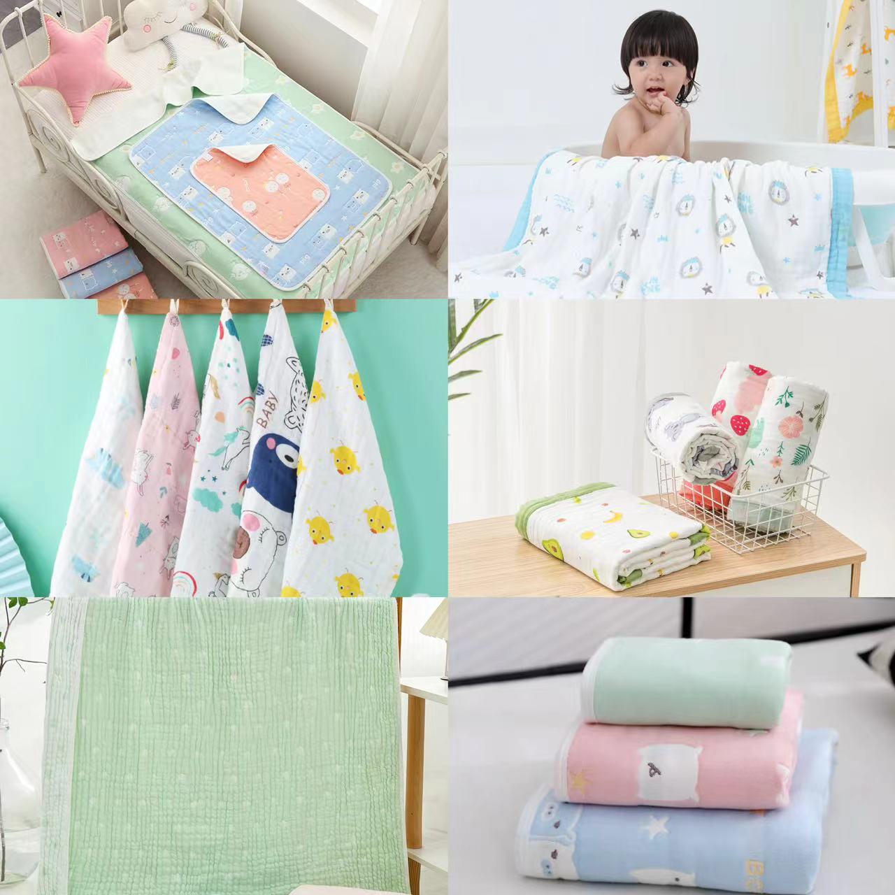 【直播间编码】【默认微瑕】婴童用品 浴巾胎帽包单 抱被