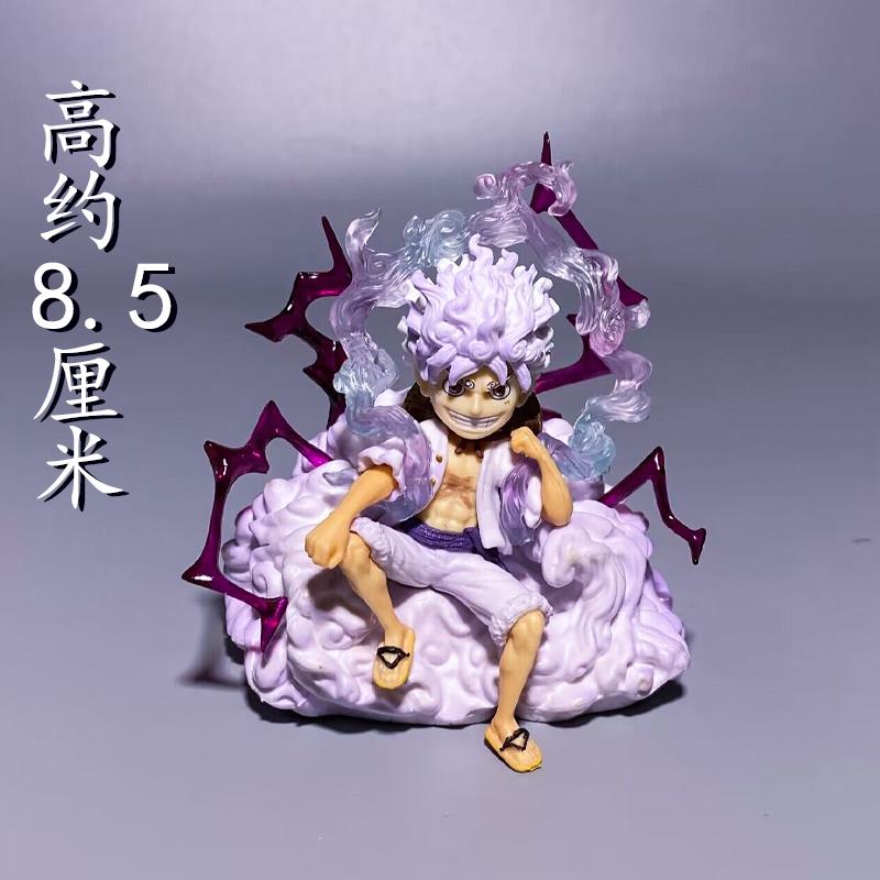 现货 海贼王 福利弹 坐姿尼卡路飞 雕像模型摆件 车载玩具13cm