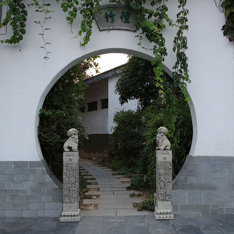 玄关摆件貔貅狮子麒麟摆件拴马柱中式酒店茶室柱子古怪摆件