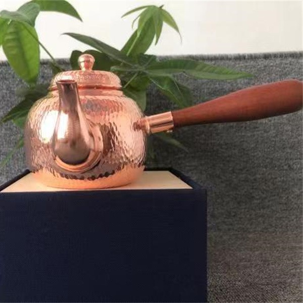 纯铜350毫升玲珑壶烧水壶泡茶壶侧把煮茶壶
